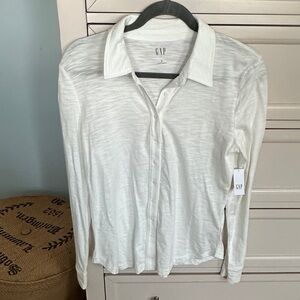 BNWT GAP Off-White Long Sleeve Button-Up Shirt